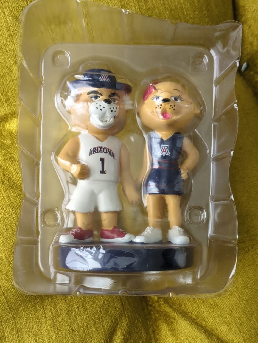New in Box Wilbur and Wilma Cake Topper -University of Arizona Mascots